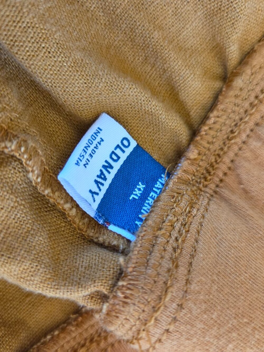 NWT Old Navy Maternity Rollover Waist Linen Blend Wide Leg Pants Gold XXL - Picture 3 of 6